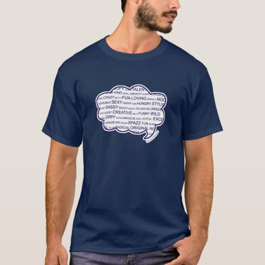 Persoonlijk Label Cloud Fun Epic Emomotion Design T-shirt (Voorkant)