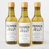 Persoonlijk label Homemade Pepper Jelly Wijn Etiket (Flessen)