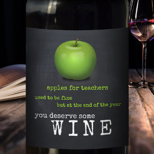 Persoonlijk label voor leerstof Apple-leerstof Wij Wijn Etiket