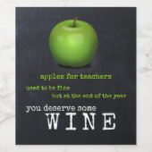 Persoonlijk label voor leerstof Apple-leerstof Wij Wijn Etiket (Enkel label)