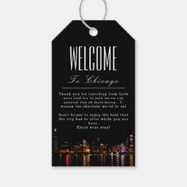 Persoonlijk Label voor Welkomstcadeau van Chicago Cadeaulabel