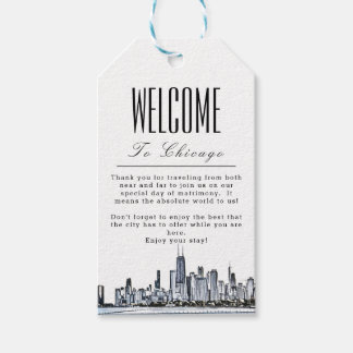 Persoonlijk Label voor Welkomstcadeau van Chicago Cadeaulabel