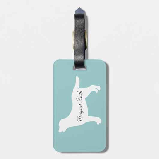 Persoonlijk Labrador zwembadfeestje Bagagelabel (Achterkant verticaal)