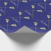 Persoonlijk Lacrosse Cadeau Cadeaupapier (Hoek)