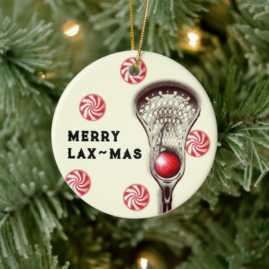 Persoonlijk Lacrosse Cadeau Keramisch Ornament (Boom)