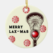 Persoonlijk Lacrosse Cadeau Keramisch Ornament (Voorkant)