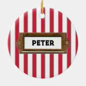 Persoonlijk Lacrosse Cadeau Keramisch Ornament (Achterkant)