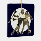 Persoonlijk Lacrosse-cadeau Keramisch Ornament (Rechts)