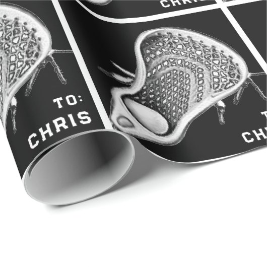 Persoonlijk Lacrosse Cadeaupapier (Rol Hoek)