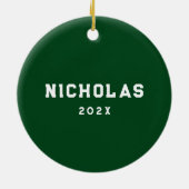 Persoonlijk Lacrosse Geschenk Keramisch Ornament (Achterkant)