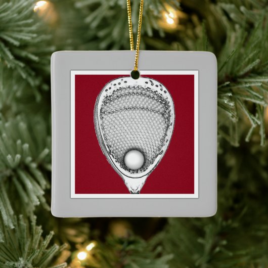 Persoonlijk Lacrosse-keepercadeau Keramisch Ornament (Boom)