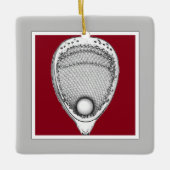 Persoonlijk Lacrosse-keepercadeau Keramisch Ornament (Voorkant)