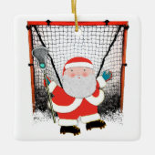 Persoonlijk Lacrosse Kerstcadeau Keramisch Ornament (Voorkant)