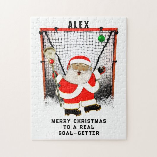 Persoonlijk Lacrosse Kerstcadeau Legpuzzel (Verticaal)