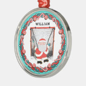 Persoonlijk Lacrosse Kerstcadeau Metalen Ornament (Links)