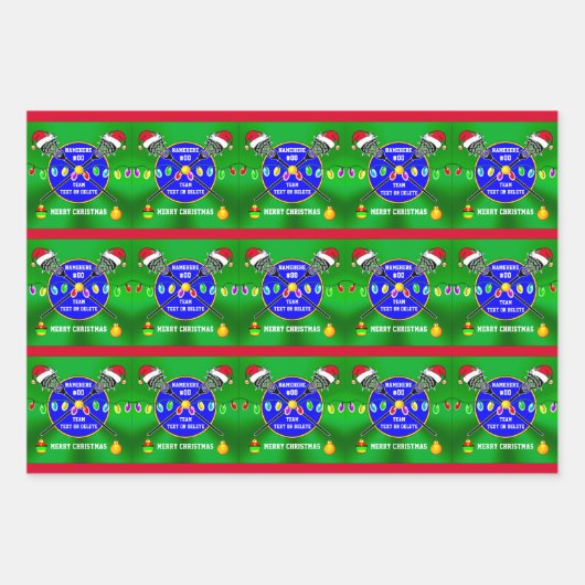 Persoonlijk, LACROSSE-opvulpapier, kerstmis Inpakpapier Vel (Voorkant)