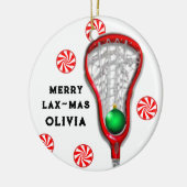persoonlijk lacrosse-verzamelobject keramisch ornament (Links)