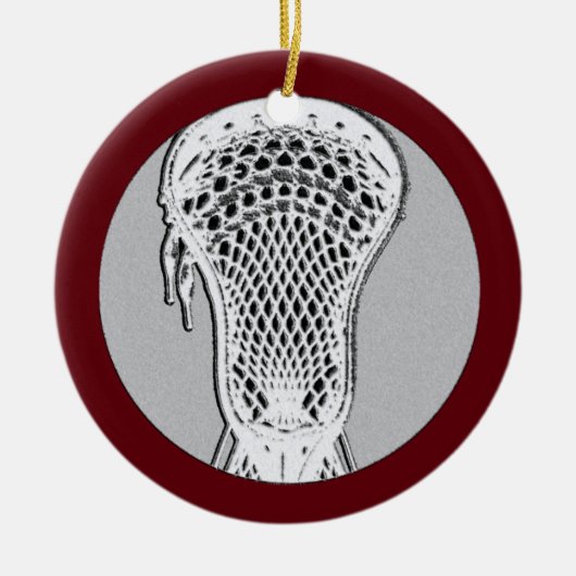 Persoonlijk Lacrosse-verzamelobject Keramisch Ornament (Voorkant)