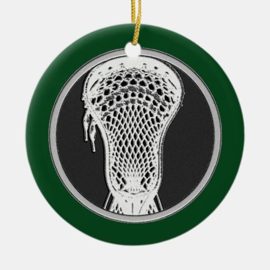 Persoonlijk Lacrosse-verzamelobject Keramisch Ornament (Voorkant)