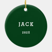 Persoonlijk Lacrosse-verzamelobject Keramisch Ornament (Achterkant)