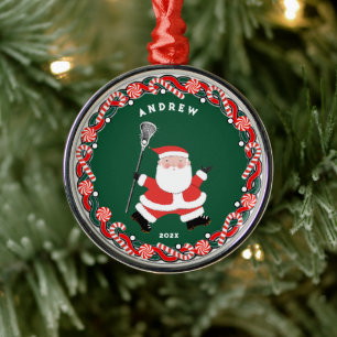 Persoonlijk Lacrosse-verzamelobject van keramiek Metalen Ornament