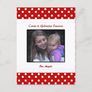 Persoonlijk Ladybug & Polka Dot Briefkaart
