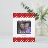 Persoonlijk Ladybug & Polka Dot Briefkaart (Staand voorkant)