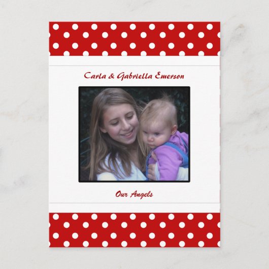 Persoonlijk Ladybug & Polka Dot Briefkaart (Voorkant)