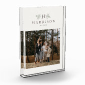 Persoonlijk landelijk monogram fotoblokken (Links)