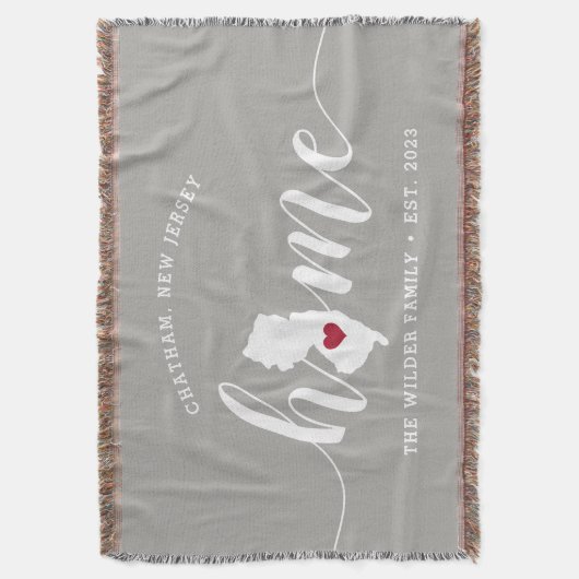 Persoonlijk Landelijk New Jersey Thuis Staat Deken (Voorkant Verticaal)