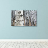 Persoonlijk landelijk ruw gesneden hart canvas afdruk (Insitu (Houten vloer))