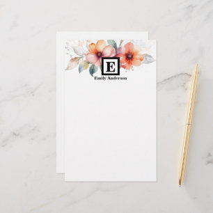 Persoonlijk Landelijke Bloemen Briefpapier