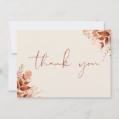 Persoonlijk Landelijke Bloemige Elegante Script Bedankkaart (Voorkant)