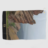 Persoonlijk landschapsbeeld "Red Rocks" Golfhanddoek (Horizontaal)