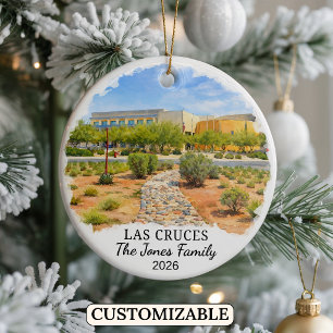Persoonlijk Las Cruces, Aangepast New Mexico Keramisch Ornament