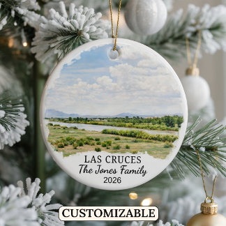 Persoonlijk Las Cruces, Aangepast New Mexico Keramisch Ornament