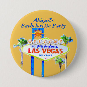 Persoonlijk Las Vegas Bachelorette Ronde Button 7,6 Cm