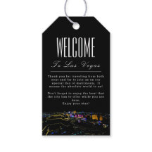 Persoonlijk Las Vegas Skyline Welcome Gift Label