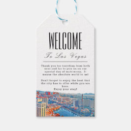 Persoonlijk Las Vegas Skyline Welcome Gift Label Cadeaulabel