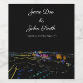Persoonlijk Las Vegas Skyline Wine Label Wijn Etiket (Enkel label)