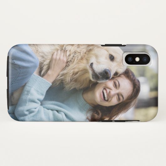 Persoonlijk Laughing Girl met Pet Dog Case-Mate iPhone Case (Achterkant (horizontaal))