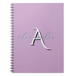 Persoonlijk Lavendel Monogram Aangepaste Naam Notitieboek