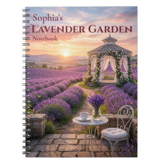 Persoonlijk Lavendel Tuin Spiraal Notitieboek