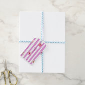 Persoonlijk lavendel waterverf bloem notebook cadeaulabel (Met Touw)
