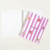 Persoonlijk lavendel waterverf bloem notebook planner (Display)