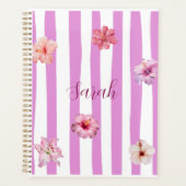 Persoonlijk lavendel waterverf bloem notebook planner (Voorkant)