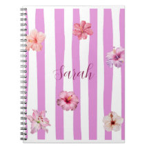Persoonlijk lavendel waterverf bloemen notebook