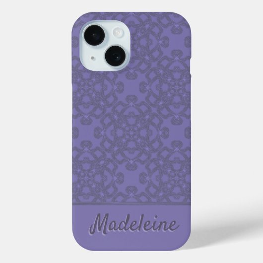 Persoonlijk lavendelpatroon Case-Mate iPhone case (Achterkant)