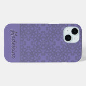 Persoonlijk lavendelpatroon Case-Mate iPhone case (Achterkant (horizontaal))