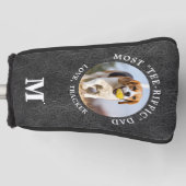 Persoonlijk leder van het DOG DAD-fotoMonogram Golfheadcover (Voorkant)